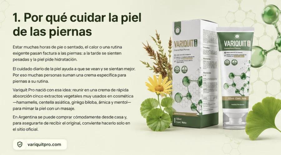Variquit Pro — crema para el cuidado diario de la piel de las piernas