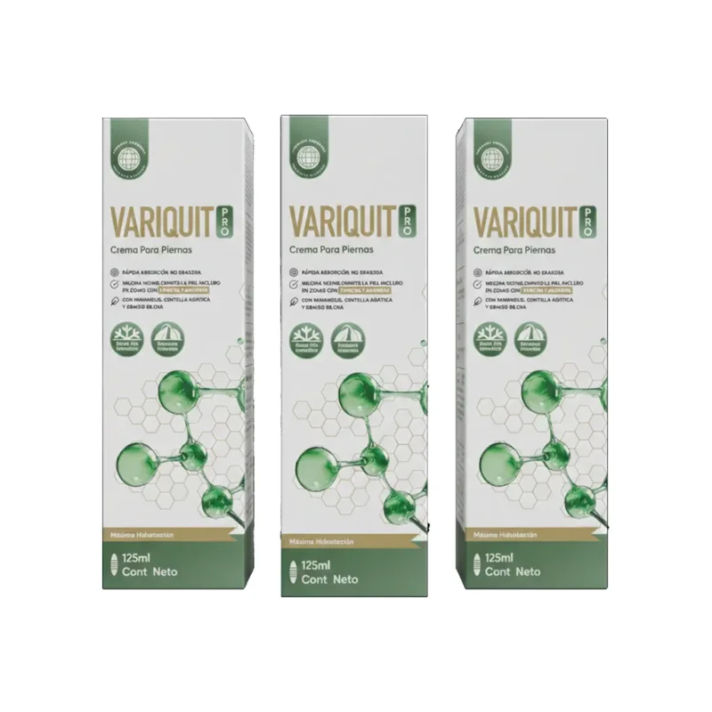 Variquit Pro — tubo de crema para piernas con hamamelis, centella asiática y ginkgo biloba